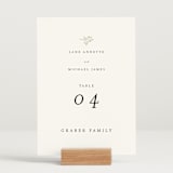 "Sense and Sensibility" - Table Numbers in Cloud by Design Lotus - Displayed (stand not included)