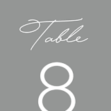 "Brooklyn" - Table Numbers in Cement by Lauren Chism - Detail