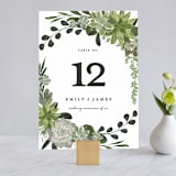 "Agave & Greens" - Table Numbers in Ivory by Susan Moyal - Front