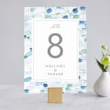 "Sea Glass" - Table Numbers in Ocean by Hudson meet Rose - Front