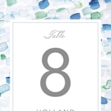 "Sea Glass" - Table Numbers in Ocean by Hudson meet Rose - Detail