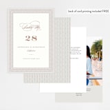 "Simply Grand" - Table Numbers in Dove by Hooray Creative - Back of Card Options