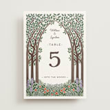 "Nature's Chapel" - Table Numbers in Forest by Paper Sun Studio - Front