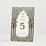 "Nature's Chapel" - Table Numbers in Forest by Paper Sun Studio - Folded