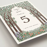 "Nature's Chapel" - Table Numbers in Forest by Paper Sun Studio - Detail