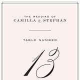 "Simply Framed" - Table Numbers in Blush by Maddy Hague - Detail
