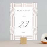 "Tara" - Table Numbers in Blush by Kampai Designs - Front