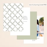 "Watercolor Wreath" - Table Numbers in Linen by Katrina Crouch - Back of Card Options