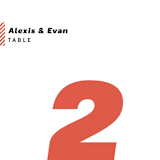 "Alexis" - Table Numbers in Coral by Calee A.H. Cecconi - Detail