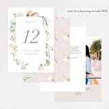 "Romantic Eucalyptus" - Table Numbers in Sage by Petra Kern - Back of Card Options