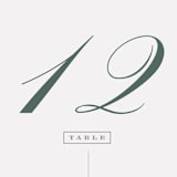 "Roman Shade" - Table Numbers in Evergreen by Carrie ONeal - Detail