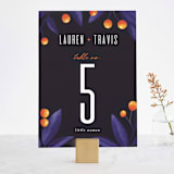 "Fire and Ice" - Table Numbers in Fire by Jessica Corliss - Front