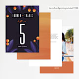 "Fire and Ice" - Table Numbers in Fire by Jessica Corliss - Back of Card Options