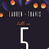 "Fire and Ice" - Table Numbers in Fire by Jessica Corliss - Detail