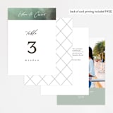 "Meadow" - Table Numbers in Meadow by Eric Clegg - Back of Card Options