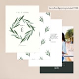 "Oliviers" - Table Numbers in Spring by Gwen Bedat - Back of Card Options