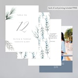 "Winterelle" - Table Numbers in Cornflower by Petra Kern - Back of Card Options