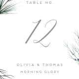 "Winterelle" - Table Numbers in Cornflower by Petra Kern - Detail