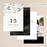 "Inky" - Table Numbers in Ink by Pink House Press - Back of Card Options