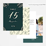 "Snippet" - Table Numbers in Pine by Sarah Brown - Back of Card Options