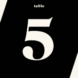 "Angled" - Table Numbers in Onyx by GeekInk Design - Detail