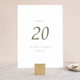 "New England" - Table Numbers in Fern by Megan Davis - Front