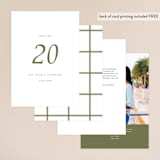 "New England" - Table Numbers in Fern by Megan Davis - Back of Card Options