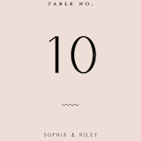 "Adora" - Table Numbers in Dawn by Leah Bisch - Detail