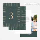 "Simply Modern" - Table Numbers in Jade by Something Noir - Back of Card Options