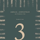 "Simply Modern" - Table Numbers in Jade by Something Noir - Detail