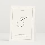 "Love Story" - Table Numbers in Alabaster by Liz Conley - Folded