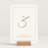"Love Story" - Table Numbers in Alabaster by Liz Conley - Displayed (stand not included)