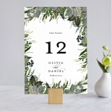 "Side Swept" - Table Numbers in Navy by Susan Moyal - Front