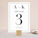 "Typography" - Table Numbers in Pearl by lena barakat - Front