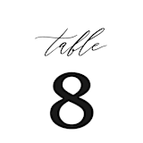"Villa" - Table Numbers in Pearl by Chryssi Tsoupanarias - Detail