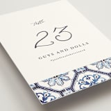 "watercolor azulejo" - Table Numbers in Azure by Anastasia Makarova - Detail