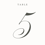 "Flora" - Table Numbers in Blush by Nicoletta Savod - Detail