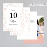 "Batikka" - Table Numbers in Blush by Paper Raven Co. - Back of Card Options