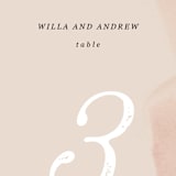 "Romance" - Table Numbers in Snowball by Anna Elder - Detail