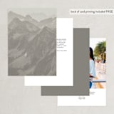 "Modern Mountain" - Table Numbers in Fog by Stephanie Biller - Back of Card Options