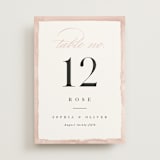 "First Love" - Table Numbers in Blush by Pixel and Hank - Front