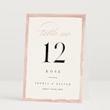 "First Love" - Table Numbers in Blush by Pixel and Hank - Folded