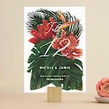 "Tropical Bouquet" - Table Numbers in Basil by Elly - Front