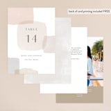 "Sculpture Garden" - Table Numbers in Desert by Hooray Creative - Back of Card Options
