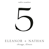 "Transparent" - Table Numbers in Magnolia by Erin Deegan - Detail
