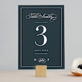 "Traditional" - Table Numbers in Navy by lena barakat - Front