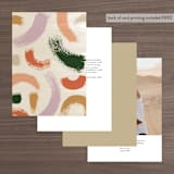 "Lineup" - Table Numbers in Latte by Jennifer Lew - Back of Card Options