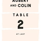 "bold blush" - Table Numbers in Blush by frances mathys - Detail