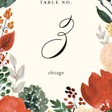 "Flourishing" - Table Numbers in Bloom by Beth Schneider - Detail