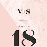 "thespian" - Table Numbers in Coral by silverscreen studio - Detail